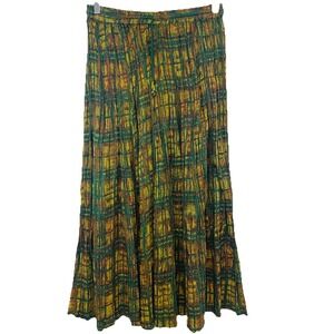 Revue Maxi Skirt Pleated Gauzy Drawstring Full Flowy Medium 100% Cotton‎ Boho